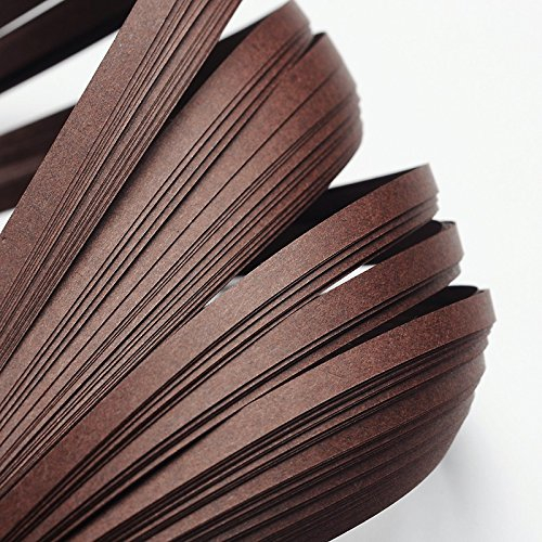 Craftdady 1200 Streifen Quilling Papierstreifen 530 x 5 mm Kokosbraun für DIY Handwerk Quilling Papier Malerei Wanddekoration