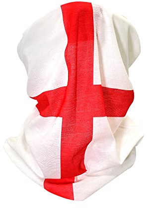 Robelli Unisex Face/Neck Tube Scarf Snood Covering - Great for Cycling, Hiking, Outdoors and Transport (SN13 - England Flag St George)