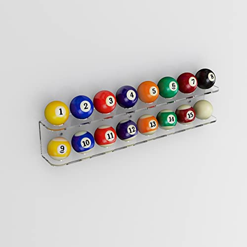 Plexico Billiard Ball Rack/Organizer Wall Mounted Pool Ball Holder/Cue Rack/PA-43