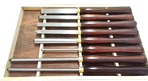 Drechselmesser Hss Drechseleisen Set Drechselbeitel Hss Drehmeißel Drechseln Werkzeug Mit Holzgriff in Holzbox Drechselnwerkzeug