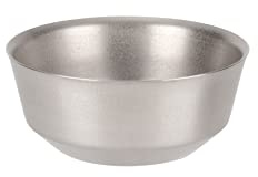 Snow Peak Titanium Double Walled Bowl, 400ml, Grey, Ultralight Japanese Titanium Bowl for Home, Camping & Outdoors