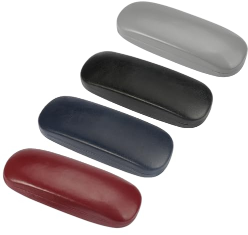 Jinsion 4 Pièces Etui à Lunette Rigide, Etui Lunettes pour Femmes, Hommes y Enfant, Boite Lunettes Rigide Portable, Boîte à Lunettes pour Lunettes de Myopie, Lunettes de Soleil, Lunettes de Presbytie