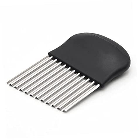 IMIKEYA Wellen Kartoffelschneider Edelstahl Mandoline Küchenmesser Wellenmesser für Zwiebeln Gemüse Schneidewerkzeug mit Rutschfestem Griff Hochtemperaturbeständig