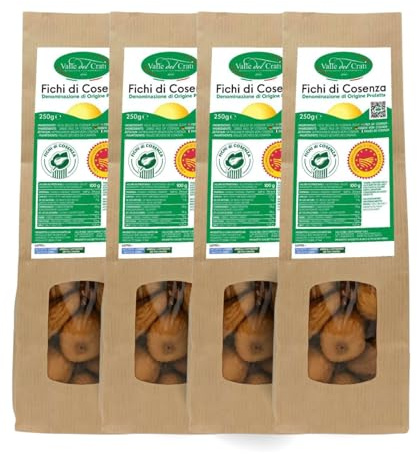 Valle del Crati Fichi di Cosenza DOP | Fichi Secchi Calabresi Essiccati al Sole | Ideale Ingrediente per ricette Dolci e Salate | Spuntino energetico | Sapore dolce e mielato | 1 kg