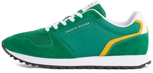 TOMMY HILFIGER herr ny EVA RUNNER SUMMER NYLON POP låg topp, grön (Nouveau Green), 8 UK, Grön Nouveau Grön, 42 EU