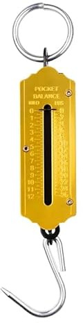 Luggage Scale Weight Spring Balance 12kg Measuring Scale Handheld Mechanical Suitcase Weighing Scales With Hanging Loop For Kitchen Commercial Shop And Fishing Use Measures Minimum 1lb Weight (1 Pc)
