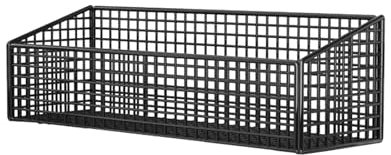 Generic Hanging Wall Basket Metal Hanging Rack Wall Mount Pantry Organizer Rack Fruit Wire Basket for Kitchen Onion Potato Vegetable, Large