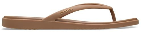 Crocs Womens Miami Flip Flops Milk Chocolate 6 Medium