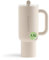 waterdrop® Thermobecher mit Strohhalm 1,1L – Auslaufsichere, robuste Trinkflasche mit aufklappbarem Trinkhalm, Hält 12h kalt, Trinkbecher mit Deckel, isolierte Edelstahlflasche