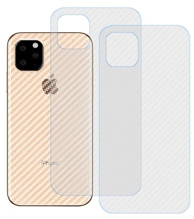 Yidai-Silu 3pcs Folie für iPhone 16 Pro Rückseite Folie 【Kohlefaser Atmungsaktiv Struktur, Anti-Rutsch, Anti-Fingerabdruck】 Kratzfest Back Klebefolie für iPhone 16 Pro Protector Film