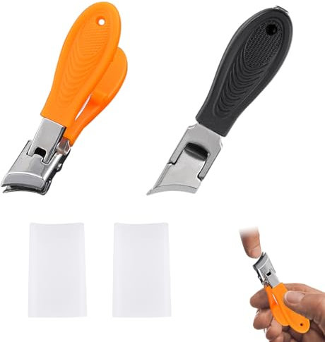 2 Cortaúñas Inclinado Antisalpicaduras, Corta Uñas Adulto, Cortaúñas Curvo para Cortes de Precisión, Cortaúñas Oblicuas, Cortaúñas Antisalpicaduras para Uñas Encarnadas para Personas Mayores, Hombres