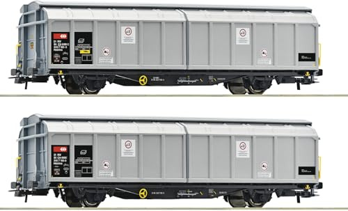 Roco 6600110 H0 2er Set Schiebewandwagen Hbbillns, SBB-Cargo, Ep. VI