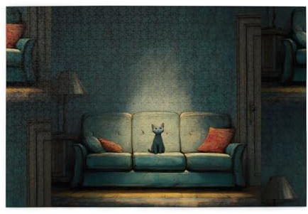 Puzzle 1000 pièces Hytter Chaton sur le canapé - Puzzles éducatifs intellectuels en bois - Puzzles amusants - Jeu anti-stress