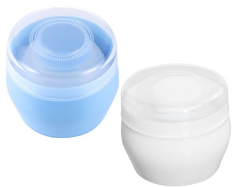 Abaodam Babypuderdose mit Puderquaste 2 Stück aus Verbundmaterial für Babypflege und Aufbewahrung von Babypuder im Alltag und Zuhause