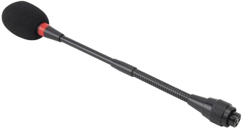 SIXRUN Schwanenhalsmikrofon, Aluminiumlegierung, Flexibles Podiumsmikrofon, 25 cm Länge, Ideal für Konferenzräume, Hörsäle