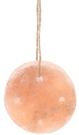 SOLUSTRE Kaninchen Salzleckstein mit Seil Natürlicher Mineral Salzziegel 8X2cm Bruchfestes Haustierleckspielzeug für Kaninchen Meerschweinchen und Nagetiere