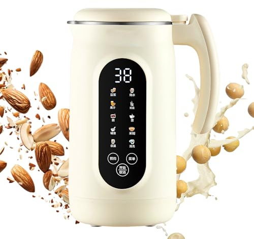 Nut Milk Maker, 1500ML Automatic Soy Milk Maker Machine with LED Touch Screen,12H Delay and Self-Cleaning,for Almond, Oat, Soy, Juice & Smoothie
