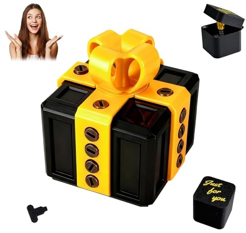 Nervige Geschenkbox – 3D-Gedruckte Annoying Gift Box | mit Schrauben & Twist-Design, Prank-Geschenkbox in Farben, Lustige Gag Geschenkidee für Geburtstag, Weihnachten & Büro