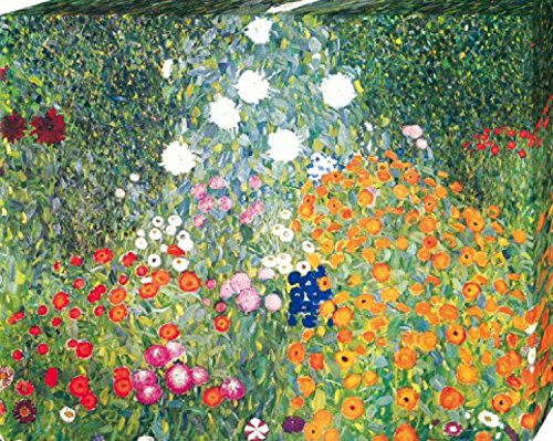 1art1 Gustav Klimt Poster Blumengarten, 1906-08 Bilder Leinwand-Bild Auf Keilrahmen | XXL-Wandbild Poster Kunstdruck Als Leinwandbild 50x40 cm