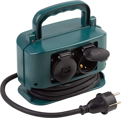 Meister Stromverteiler 4-fach - 2 m Kabel - Gummischlauchleitung - IP44 Außenbereich / Verteilersteckdose / Feuchtraum-Steckdosenverteiler / Außensteckdose / Outdoor Steckdosen-Block / 7430960