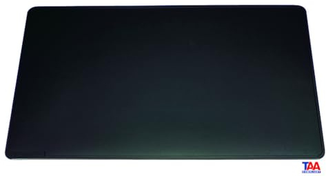 Durable 710301 Almohadilla de escritorio Hunke und Jochheim con ranuras decorativas, PVC, 650 x 520 mm, 2 mm, negro | Alfombrilla de escritorio antideslizante con superficie elástica, alfombrilla de escritorio de PVC para oficina y oficina en