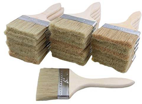 20pcs Thin Wooden Handle Paint Brush Painting Decorating DIY (4 inch)
