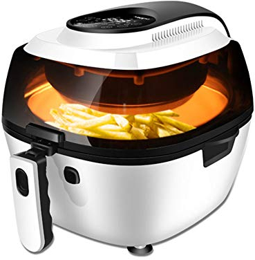 Friggitrice Ad Aria 1350 Watt, Camera Cottura 5 L, Grill, Tostatura, Riscaldatore Alogeno A Infrarossi, Programmi Automatici LED Touch Screen Strato Antiaderente