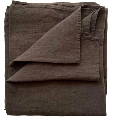 JOWOLLINA Laken Bettlaken Überwurf 100% Leinen Soft Washed Finish180 g/m2 (140x260 cm, Grizzly)