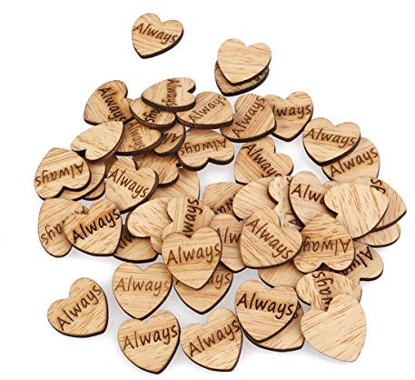 50 Stück Holzherz-dekorationen Für Hochzeiten Bastelarbeiten Holzscheit-scheiben-verzierungen Herz-bastel-ornamente Weihnachtsschmuck Valentinstag-