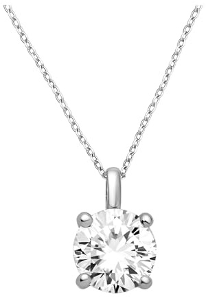 Sofia Milani - Collier pour Femmes en Argent 925 - avec Pendentif en Forme de Pierre de Zircon - 50340