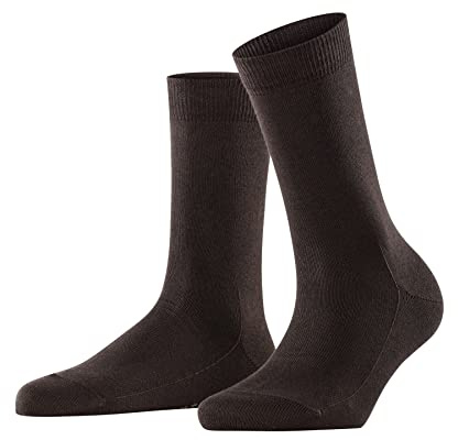 FALKE Family W So algodón sostenible lisos 1 par, Calcetines Mujer, Marrón Dark Brown 5239, 39-42