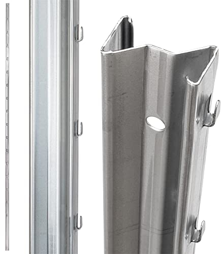 VOSS.farming Z-Profil Pfosten 2m für Forstzaun verzinkt Wildgatter Wildzaun Zaun Pfahl Knotengeflecht Zaunpfosten Zaunpfähle Weidezaun Drahtzaun Wildschutzzaun