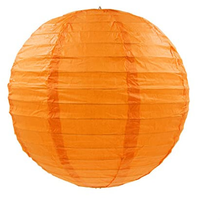 1 STÜCK 10-40 cm China Papierlaternen Festival Liefert Kinder Geburtstag Hochzeit Dekoration Dekor Geschenk Handwerk DIY Lampion Laterne-Orange, 35 cm (14 Zoll)