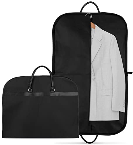 Kleiderhülle 60 x 100 cm, Faltbare Reisetasche, staubdicht, schützend für Kleider, Anzüge, Jacken, Advanced Oxford Stoff (schwarz)