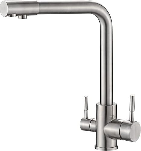 Drei-Wege-Wasserhahn 3 in 1 Armatur Küche Wasserhahn Wasserfilter 1801 (Matt)