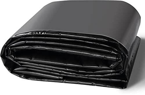 VEVOR Pond Liner, 10 x 13 ft 20 Mil Thickness, Pliable LLDPE Material Pond Skins, Easy Cutting Underlayment for Fish or Koi Ponds, Water Features, Waterfall Base, Fountains, Water Gardens, Black