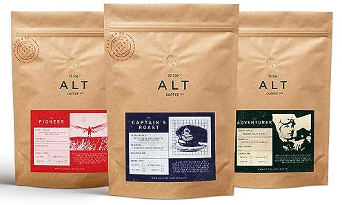 Altitude Coffee London - Award Winning Blends Triple Pack, Medium/Dark Roasts, Whole Beans (3 x 250g)