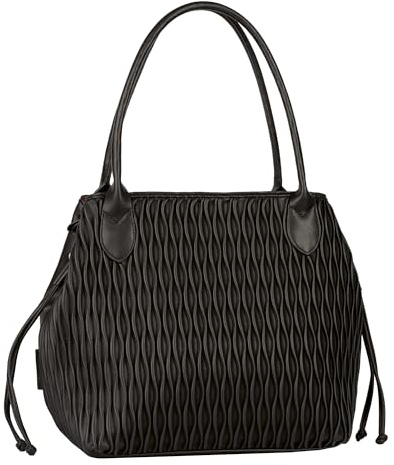 Gabor bags Granada wave Damen Shopper Umhängetasche Reißverschluss Mittelgroß Schwarz