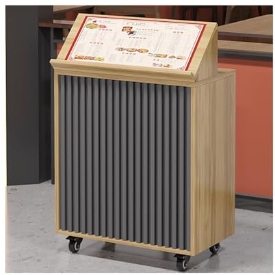 KHFWBG Empfangstheke Empfangstheke mit Theke und abschließbaren Schubladen, für Büro, Einzelhandel, Lobby, Schönheitssalon(Color:Brown2,Size:S)