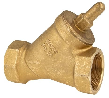 tecuro Schrägsitz Rückschlagventil Rp 2 Zoll (DN 50) - Muffenanschluss, Messing blank - 274200