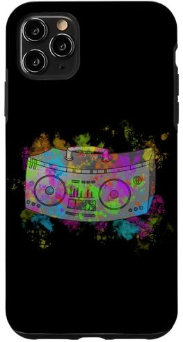Hülle für iPhone 11 Pro Max Bunte Boom Box 70er 80er 90er Y2K Ghetto Blaster