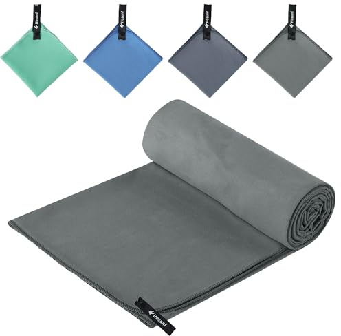 Hosuni Large Microfibre Beach Towel, Soft Lightweight Gym Towel Super Absorbent & Ultra Compact Travel Towel for Beach Sports Swimming Gym Yoga Camping Hiking