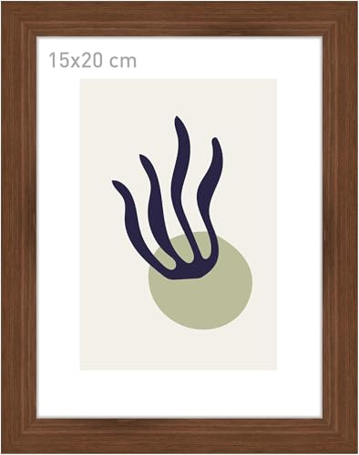 accent by nielsen Holz Bilderrahmen Velino, 15 x 20 cm, Dunkelbraun | Holz (MDF) Fotorahmen im Hoch- & Querformat zum Auftstellen und Aufhängen Dunkelbraun matt Echtglas