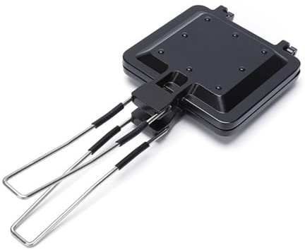antianzhizhuang Outils Petit Déjeuner Pliables Double Face Gaufrier Muffin Pain Toast Sandwich Casseroles Cuisson Matériau en D'aluminium