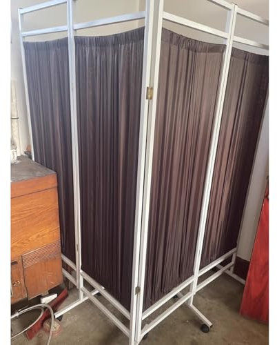 CHZDPP Privacy Screen for Medical Office, Portable Wall to Provide Privacy, Ready Built Medical Room Divider for Postpartum Centers/Massage Parlors/Tattoo Shop(Brown)