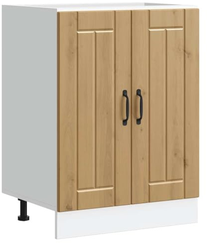 vidaXL Mobile Base Lavello Lucca Rovere Artigianale Legno Multistrato