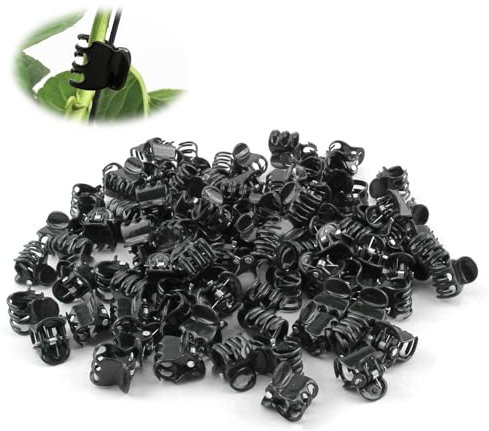 Smomend 100 PCS Clip per Piante Orchidee, 1,5 cm Clip di Supporto per Piante in Plastica Verde Rampicanti e Steli, Riutilizzabili ed Ecologiche, Supporto Piante per Serre e Giardini Indoor e Outdoor