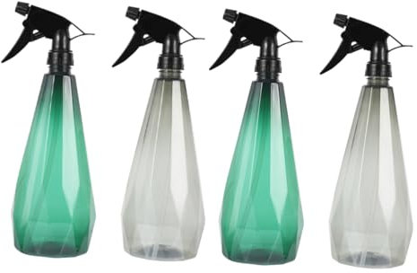 BESPORTBLE 4piezas Botella Pulverizadora De Plástico Unidades Diseño Ergonómico Para Jardinería Limpieza y Peluquería Uso Múltiple Resistente y Fácil Manejo