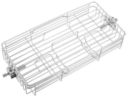 HANABASS Rotatif pour Poisson Poulet Agneau Accessoire De BBQ Portable avec Panier pour Barbecue Et Camping Plein Air
