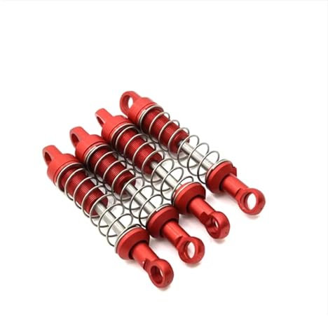 YONMFRDS For MN For MN78 1/12 Metal Non-Hydraulic External For Spring Shock Absorber Set Remote Control Crawler Vehicle Upgrade Parts Accessories RC Car DIY Parts(Red)